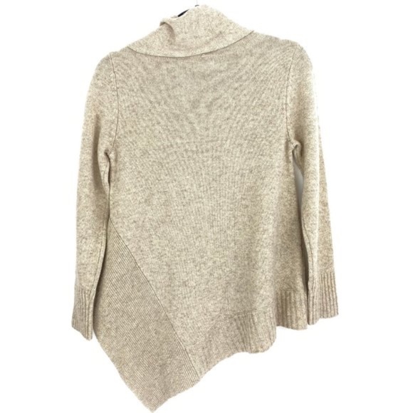 Eileen Fisher Beige Cowl Neck Asymmetrical Top PS - Picture 2 of 4